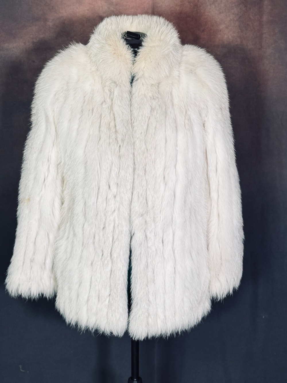 Saga genuine silver fox coat size 8
